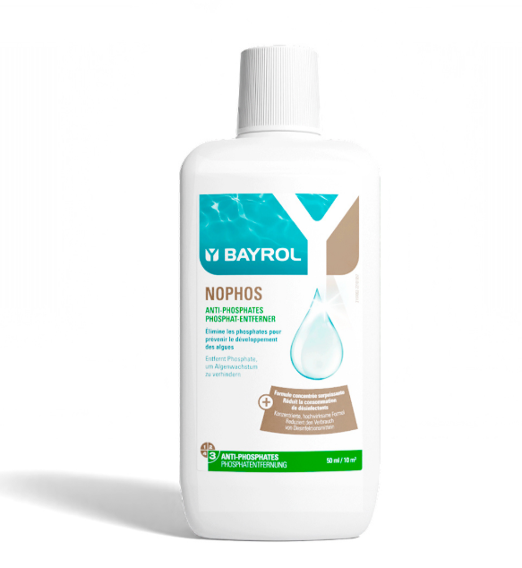 Nophos bayrol 1L, luttes contre les algues, problème d'eau verte